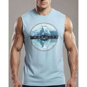 Yosemite "Life's Better In The Mountains" Graphic T-Shirt Sleeveless Cutoff-M